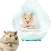 Transparent Hamster Bathroom with Detachable Design – Anti-Splash & Easy-Clean Sand Bath Box for Hamsters, Dwarf Rabbits, Gerbils & Small Pets, Washable & Reusable Plastic Container (L)