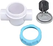 KJAOYU PVC Check Valve, 50mm (G1 1/2) 2-Way Water Hose Backflow Preventer with Transparent Mirror Pipe for Efficient Swimming Pool and Spa Filter