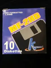 k Hypermedia IBM Formatted 1.44MB MF-2HD Black 10 Diskettes Box Of 10-NEW
