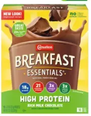 Chocolate High Protein Carnation Breakfast Essentials Nutritional Drink (120 ct)