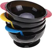 WOFASHPURET 4Pcs Non Slip Suction Cup Hair Coloring Bowls Easy to Use Dyeing Bowls for Salon Washable Reusable Stable Fixation for Mess Hair Dyeing Random Color