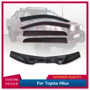 AUSGO Bonnet Protector + Injection Weather Shields for Hilux Dual Cab 2011-2015