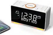 DAB & FM Radio Alarm Clock with 40 Presets, Bluetooth,Dual Alarm,Sleep Timer,Dimmer Control, USB Charger and Earphone Jack iTOMA 728