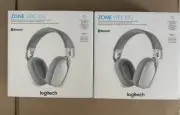 Logitech Zone Vibe 100 Lightweight Wireless Over Ear Headphones Mac/PC Off-White