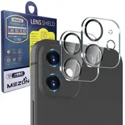 [2 Pack] MEZON Premium Full Coverage Camera Lens Tempered Glass for Apple iPhone 12 (6.1”) – New Version, Black Circles, No Whitening from Flash (iPhone 12, Lens HD)