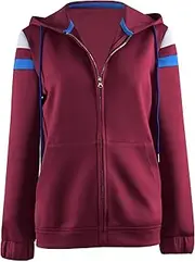 [Topcos] Womens Wanda Maximoff Jacket Hoodie Cosplay Costume Zip Coat Hooded Scarlet Witch Halloween Tops Jacket