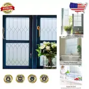 Frosted Privacy Film with Moroccan Design - UV Blocking Window Cling 35.4x157.4