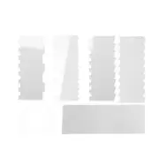 6 Pieces Clear Acrylic Icing Frosting Buttercream Cake Smoother Scraper4217