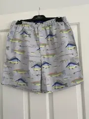 Peter Alexander Mens Pyjama Shorts Fish Small
