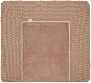 Koeka Changing Mat Cover - Fitted Cover for Changing Mat - Bonn - Cotton Waffle Fabric - Brown 75 x 85 cm