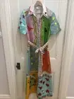 Alemais Brand Rummy Shirt Dress Multi Colour w. Belt Midi BNWT RRP $625 Size 14