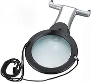 Meichoon Chest-Mounted Magnifying Glass 2.5X Large Lens 6X Small Lens to Protect The Neck Hand-held Desktop Diverse with 2 LED Lights Knitting Embroidery Reading Newspapers