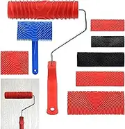 LMSNE Wood Graining Tool Set, 8 Pieces, Household Wallpaper Roller Painter, Wall Texture Art Painting Tool Set for DIY Wall Room Decoration.