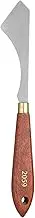 uxcell Palette Knife Painting Tool 3.82" x 1.1" Stainless Steel Teardrop Blade 8.27" Length Spatula Painting Pallet Knives with Hole Beech Wood Handle for Oil Acrylic Canvas, Red/Silver