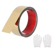 Mirrored Gold Peel Stick Wall Molding Trim with Glove,1.57 Inch x 6.56 Feet