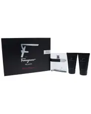 Ferragamo Men's F Black 3pc Gift Set