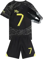 [Casmyd] Paris Soccer Jerseys for Boys Kids Me-ssii HOM/Awy Football Jersey Kit Youth Sports Team T-Shirt&Shorts Soccer Uniform