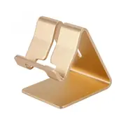 2 Pcs Alloy Steel Table Phone Holder Metal Anti-slip Cell Phone Holders Desk Mount Phone Stand for Phone Gold