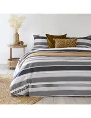 Indiana Grey Cotton Polyester Quilt Cover Set