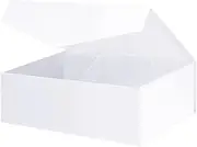 PETSLOVE Gift Box 30.5x21.6x10 CM, White Gift Box with Lid, Large Magnetic Box, Bridesmaid Proposal (Matte)