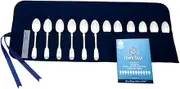 12 Section Silver Teaspoon or Salad Fork Storage Roll Blue by Town Talk
