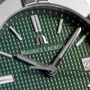 MAURICE LACROIX AI6008-SS002-630-1艾美錶 機械錶 42mm AIKON  綠色面盤 不鏽鋼錶帶