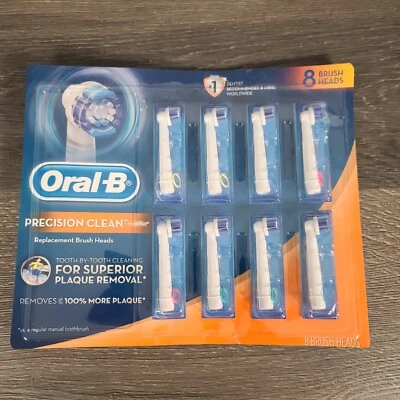 Oral-B Precision Clean Toothbrush Replacement Heads 8 Pieces