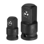 2pcs Impact Socket Adapter Set 1/4" 3/8" CR-MO Steel for Impact Drivers