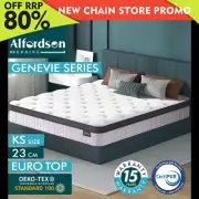 ALFORDSON Mattress 23CM King Single Bed Euro Top Spring Foam Bedding Medium Firm
