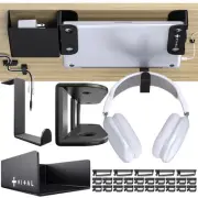 4-in-1 Under Desk Laptop Mount – Includes Side Storage, Hook & Cable Organize...
