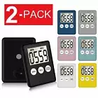 2 x LCD Digital Kitchen Cooking Timer Count-Down Up Clock Loud Alarm Magnetic