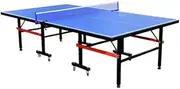 Fast Aussie DeliveryIndoor/Outdoor Table Tennis Table, 16mm MDF Top, Steel Frame, Blue, Quick 10-Minute Assembly