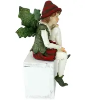 Design Toscano Santa's Christmas Elves Shelf Sitter 5 inch Statue Emmanuel
