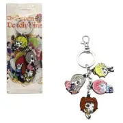 Seven Deadly Sins - Meliodas Gowther Diane Elizabeth 1" Keychain 4 Pcs. Set NEW