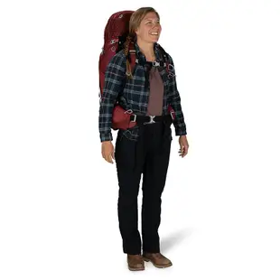 【Osprey 美國】Aura AG 65 網架登山背包 女｜輕量健行背包 網架背包 自助旅行 徒步旅行後背包