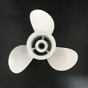 QIJALU Aluminum 10 Tooth Spline Engine Part Propeller 10 1/4x14, for Yamaha, for Outboard Motor 20HP 25HP F25HP 4-Stroke 30HP Boat Propellers
