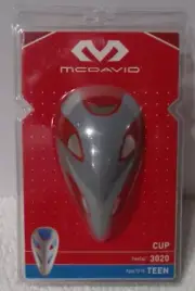 McDavid 3020 FlexCup Teen Ages 12-15 NIB - New, Baseball Nut Cup - Red and Gray