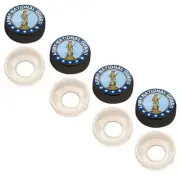 4 Black Custom License Plate Frame Screw Snap Caps Covers National Guard