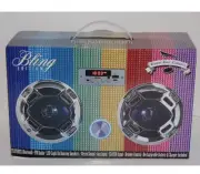 BOOM BOX COUTURE Bling Edition Led Light Up Speakers New
