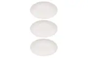 3x Eco Basics Oval Soap Dish Holder Bath Organiser Tray Storage Container White