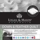Logan & Mason 25/75 Duck down and Feather Quilt, King Bed, White, QU304