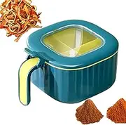 Storage Box: 4 Section Condiment Organizer, Clear Seasoning Tray | Multipurpose Kitchen Container For Spices, , Sugar, Salt, Pepper, I