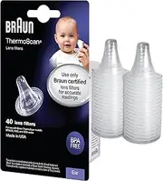 Braun ThermoScan Lens Filters for Ear Thermometer, Disposable Covers LF40US01 (40 Count)
