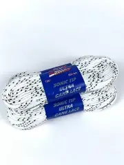 Pro Guard Sonic Tip Ultra Game Hockey Ice & Roller Skate Laces White Length 120"