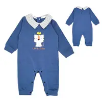 在飛比找PChome24h購物優惠-【Mesenfants】湖藍皇冠貓童裝 長袖嬰兒服 嬰兒連身
