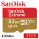 SanDisk 32GB 100MB/s Extreme microSDHC U3 V30 A1 記憶卡