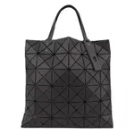 ISSEY MIYAKE BAOBAO - 經典透光幾何方格6X6皮質手提包(霧木炭灰)