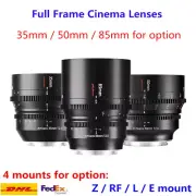 7artisans 35mm 50mm 85mm T2.0 Long Focus Cinema Lens for Sony E Leica L Nikon RF