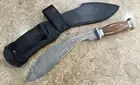 16.25" Custom Hand made Beautiful Damascus Steel Kukri Bowie Knife (2447)