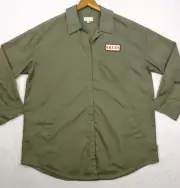 Brixton Womens Jacket Size Small Green Bora Vintage Nylon Collard Pockets